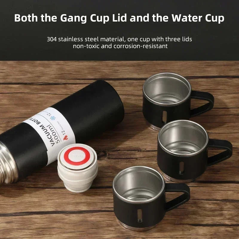 Termo portátil de Acero inoxidable de 500 ml / con taza de té