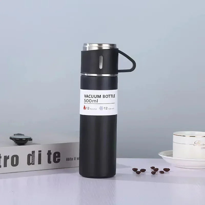 Termo portátil de Acero inoxidable de 500 ml / con taza de té