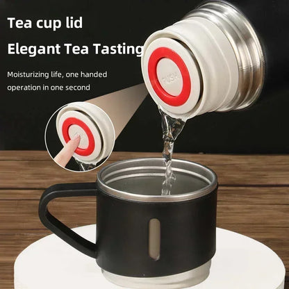 Termo portátil de Acero inoxidable de 500 ml / con taza de té