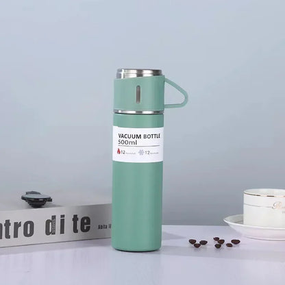 Termo portátil de Acero inoxidable de 500 ml / con taza de té