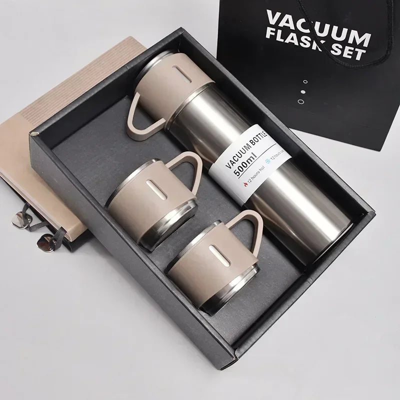 Termo portátil de Acero inoxidable de 500 ml / con taza de té